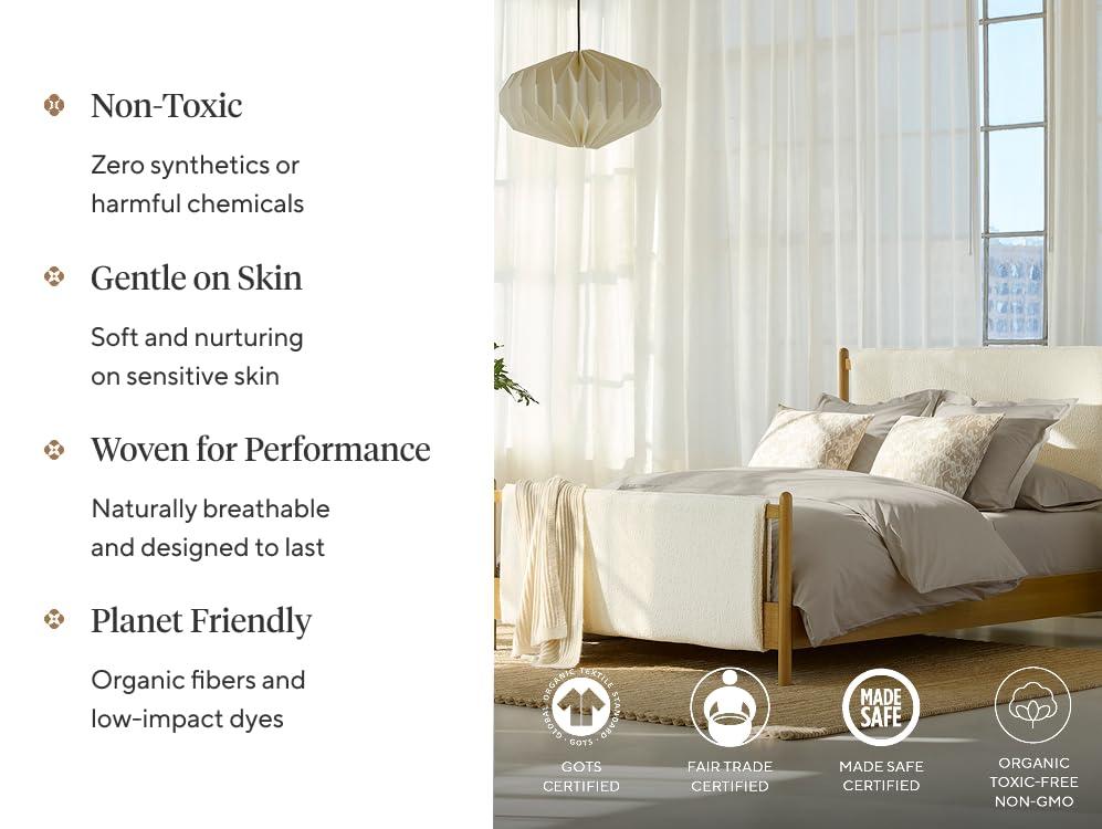 Coyuchi Coyuchi Organic Crinkled Percale Sheet Set, Undyed (Full)