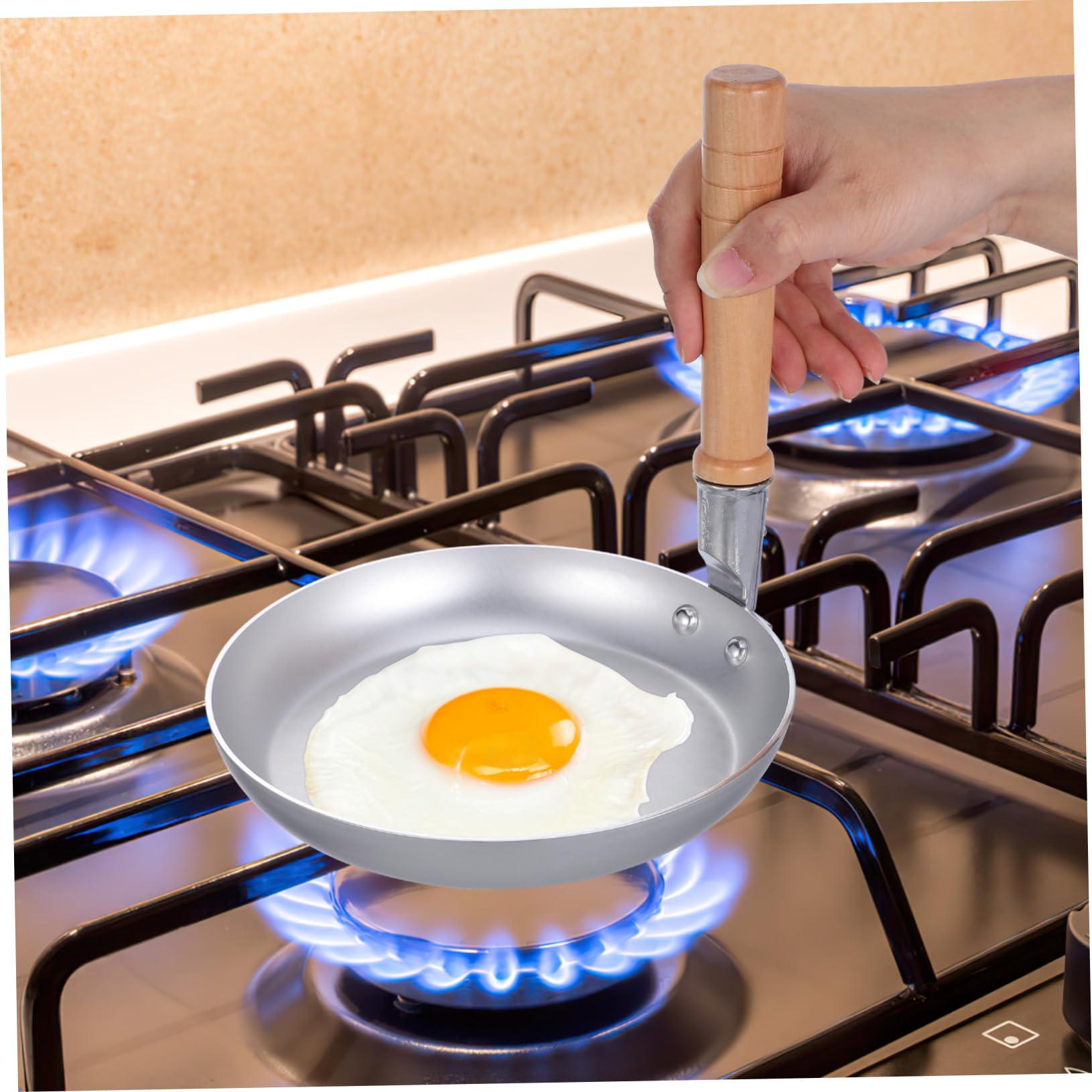 OSALADI OSALADI Pot Fried Egg Pan Gas Japanese Lid Made Epoxy Resin Glue Egg Frying Pan Top Iron Non Stick Griddle Pan Wooden Handle Oyakodon Egg Pan Mini Egg Cooker Stainless Steel Parent-child