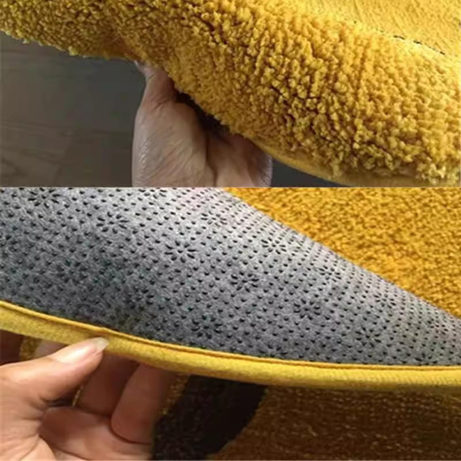 Reyox Reyox Soft Plush Office Chair Mat, Non Slip Round Area Rug for Office Home, Absorbent Carpet for Nursery Dark Grey 3.9 Feet