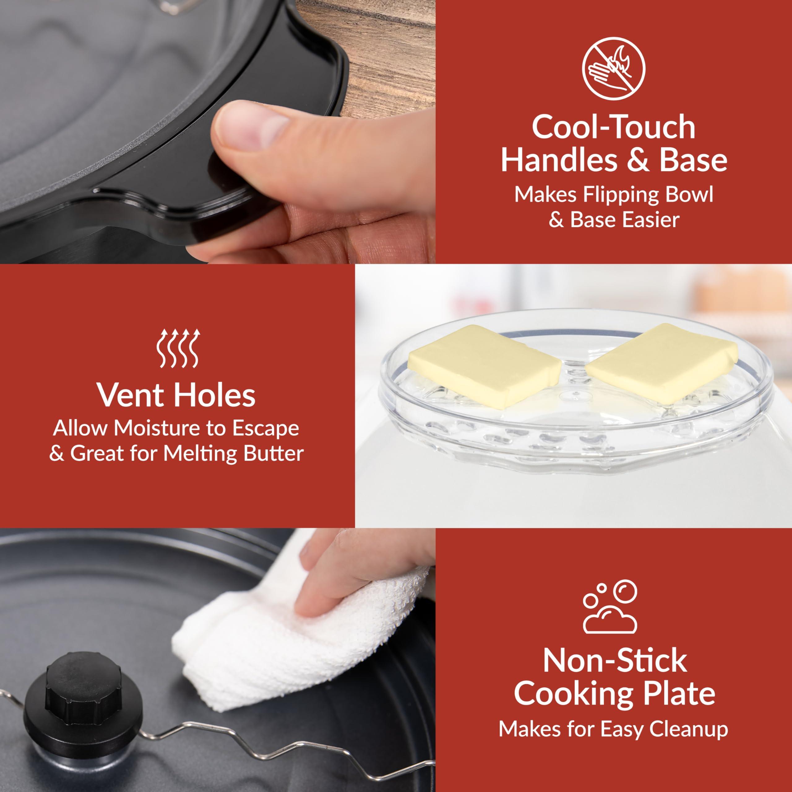 Nostalgia Nostalgia 6-Quart Stirring Popcorn Popper - Quick-Heat Technology - Makes 24 Cups of Popcorn - Includes Kernel Measuring Cup - Perfect for Birthday Parties, Movie Nights, and More - Black Original