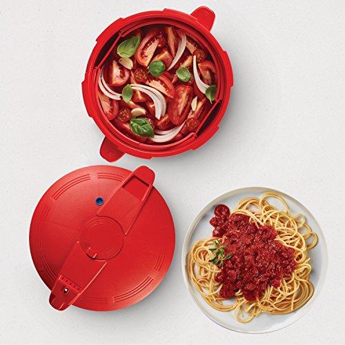 SilverStone SilverStone 51388 Microwave BPA Free Microwave Pressure Cooker - 3.4 Quart, Red