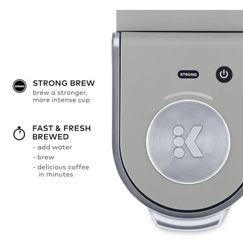 Keurig Keurig K-Mini Plus Single Serve K-Cup Pod Coffee Maker, with 6 to 12oz Brew Size, Stores up to 9 K-Cup Pods, Travel Mug Friendly, Studio Gray