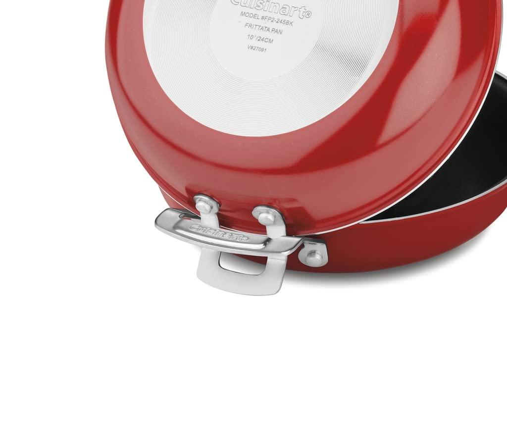 Cuisinart Cuisinart FP2-24R 10-Inch Nonstick Set Frittata Non-Stick Sauce Pan, Red