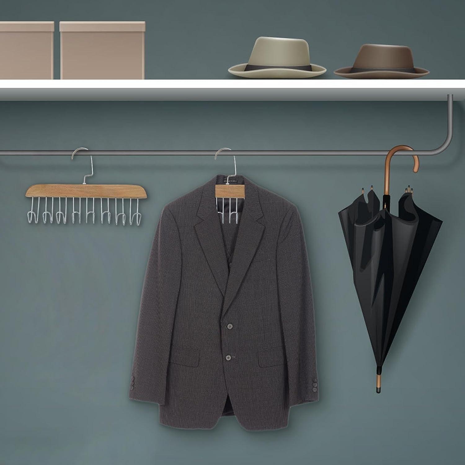 LCPKUTTR Tank Tops Hangers - Clothes Hangers, Bra Hanger Space Saving Closet Organizer - 360 Rotating, Sturdy And Durable Scarf Organizer And Storage For Tops, Camisoles, Bras, Scarfs Or Belts v-104027 ( Colo