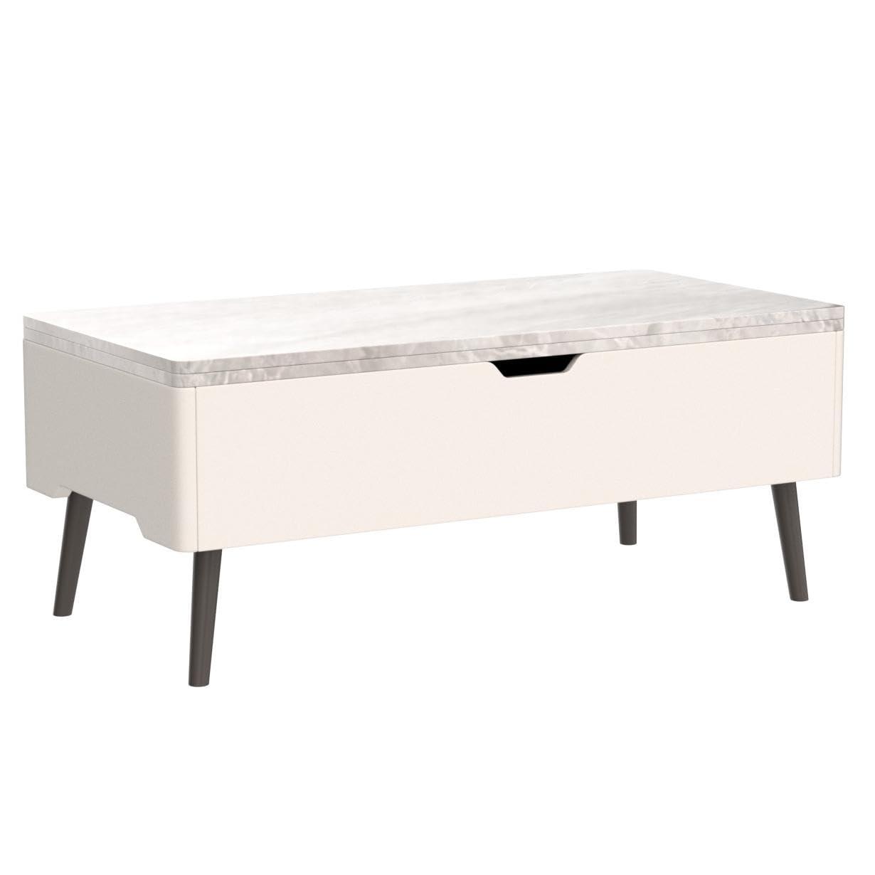 Guyii Guyii Lift Top Extendable Coffee Table with Storage, 3 in 1 Multi-Function Coffee Table Center Table with Hidden Compartment, Modern Rectangle Dining Table for Living Room