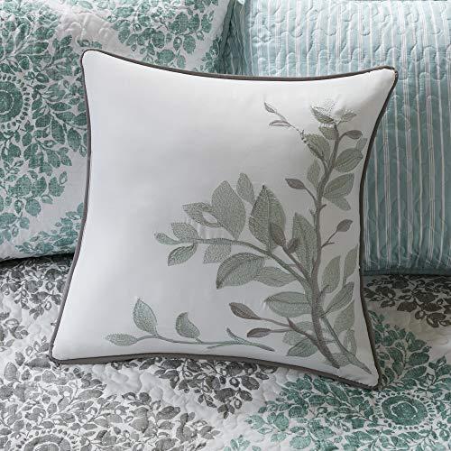 Madison Park Madison Park Daybed Cover Set - Double Sided Quilting Casual Design, All Season Bedding with Bedskirt, Matching Shams, Decorative Pillow, 75\"x39\", Diamond Aqua 6 Piece