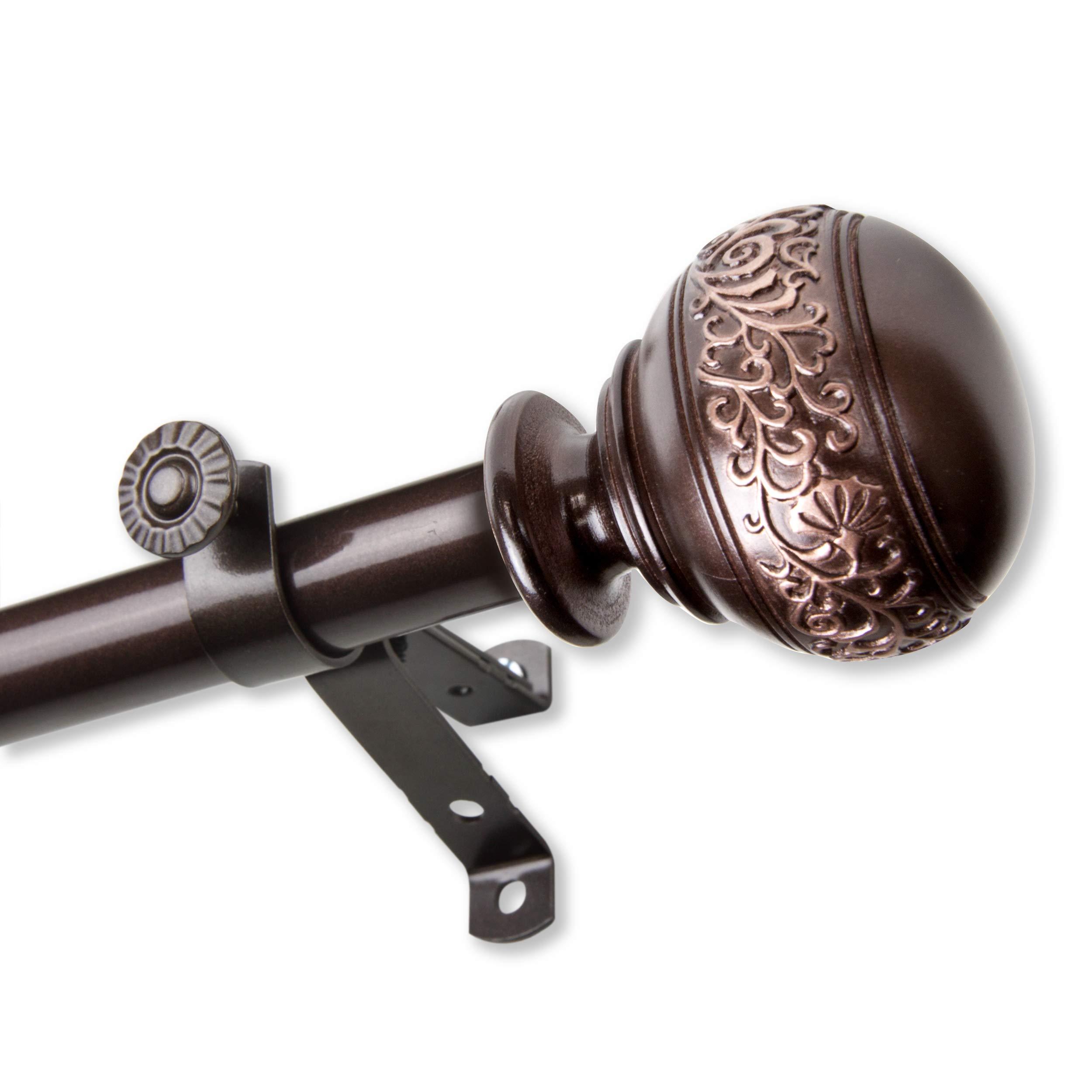 Rod Desyne Rod Desyne 13/16" Nathan 4-Sided Bay Window Curtain Rod, Cocoa