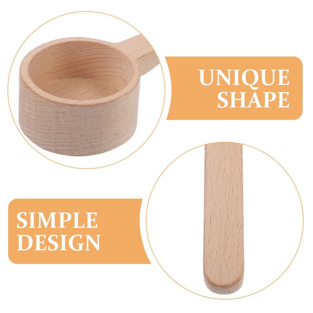 Cabilock Cabilock Long Tea Spoons Long Handle Measuring Spoons Set 2pcs Cooking Spoons Salt Spoon Wood Salt Spoon Milk Powder Spoon Wood Long Handle Spoon Wooden Tea Scoop