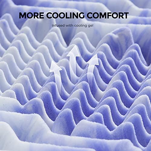 Dreamsmith Dreamsmith 2 Inch 7-Zone King Memory Foam Mattress Topper, Cooling Gel Infused Foam Mattress Topper King for Pressure Relief, CertiPUR-US Certified