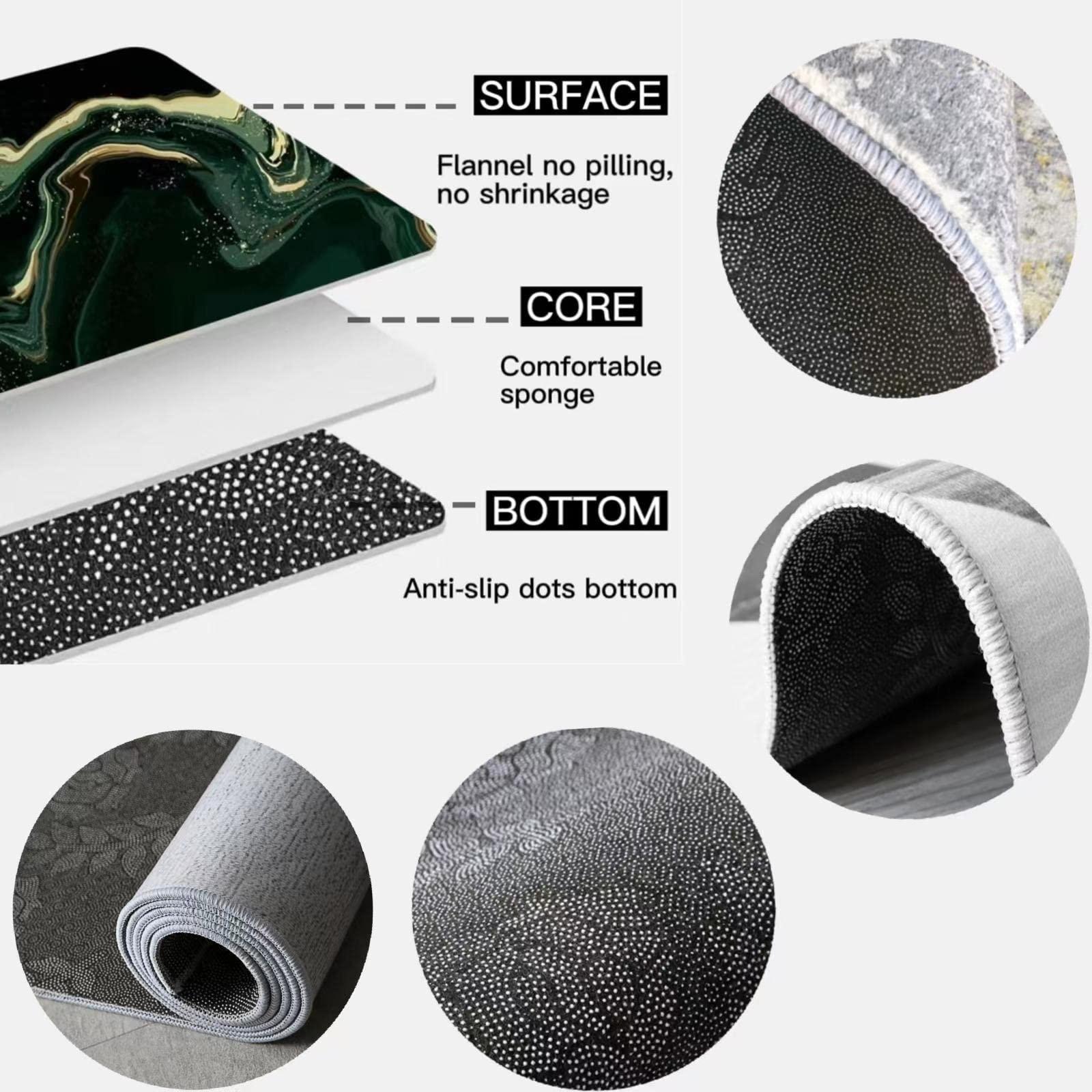 SIECHI Luxury Black Gold Marble Area Rug, Gray Gold Line Art Black and White Texture Living Room Decor Rugs, Anti-Slip Backing Washable Indoor Carpet for Living Room Bedroom Study Dining Room,3' x 4'