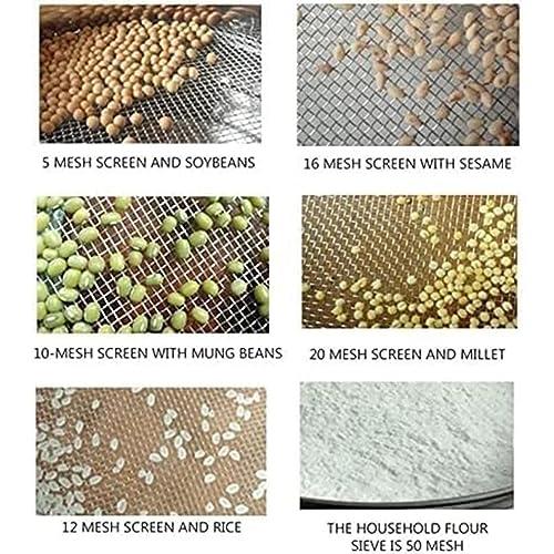 MLYYYDSS MLYYYDSS Automatic Powder Sifter, Stainless Steel Sieve Machine, Electric Screening Vibrating, Mesh Sifter Shaker Machine, for Granule Grain,110V-15cm