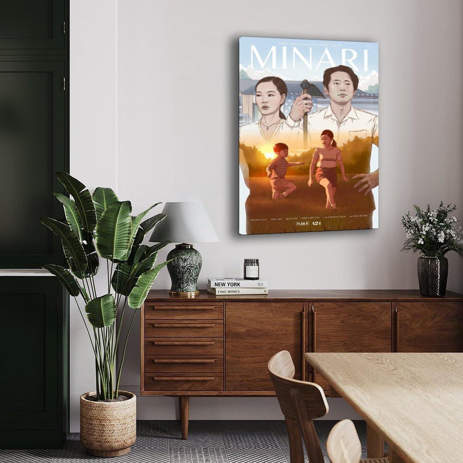 QWEHGG Minari Movie Poster 1 Canvas Painting Posters And Prints Wall Art Pictures for Living Room Bedroom Decor 12x18inch(30x45cm) Frame-style