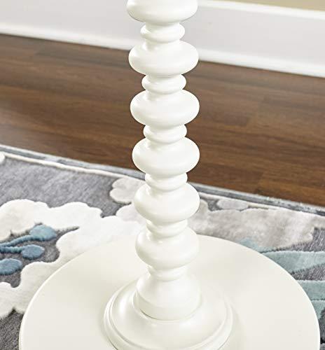 Powell Furniture Powell Furniture Powell Round Spindle, White Table 17 x 22.25 x 17