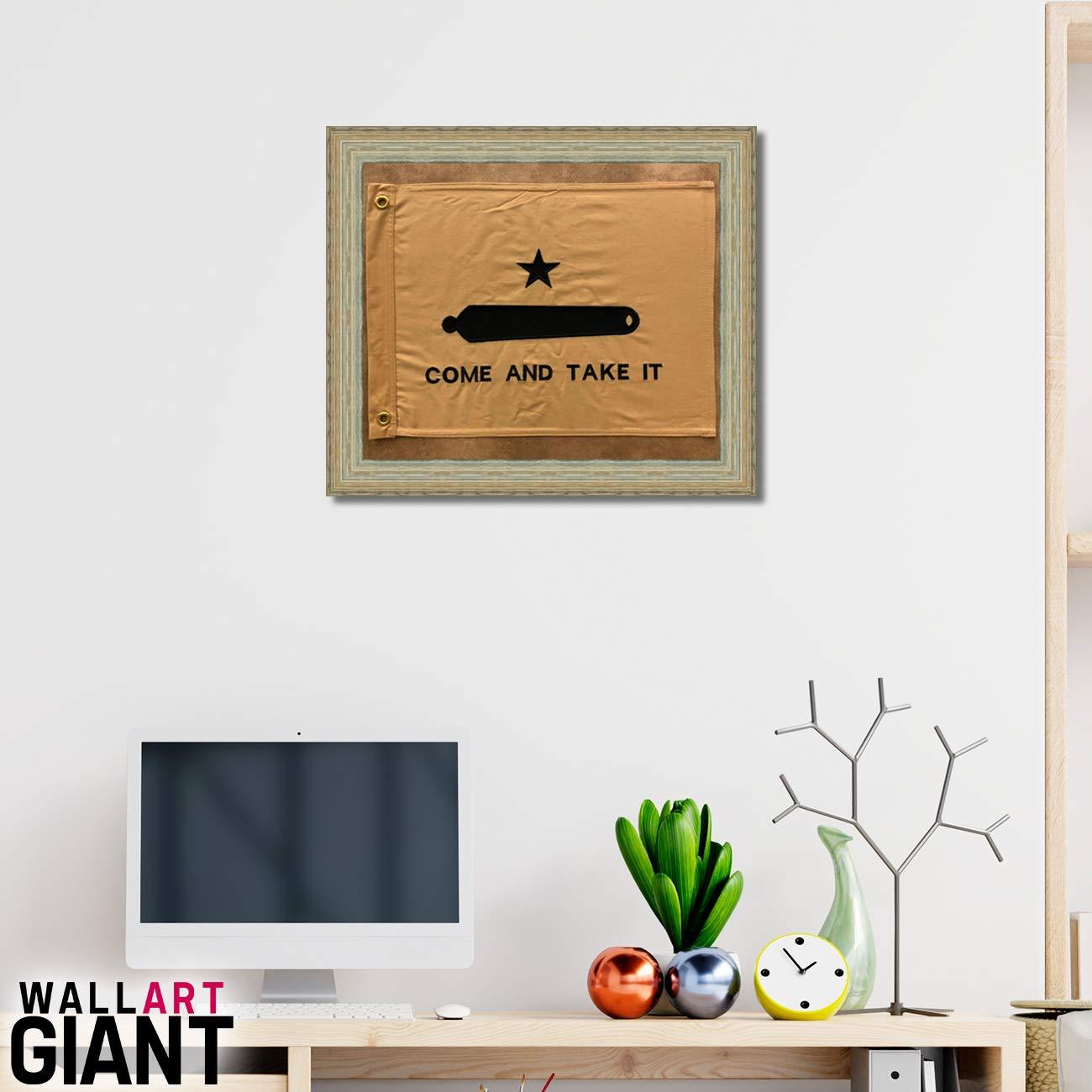 Wall Art Giant Come And Take It Flag With Grommets - Whitewash Frame
