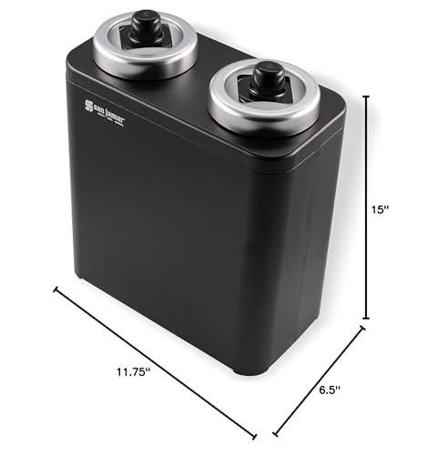 San Jamar San Jamar Frontline Portion Cup Dispenser, Dispenses Cups and Lids, Plastic, 6.5 x 11.75 Inches, Black