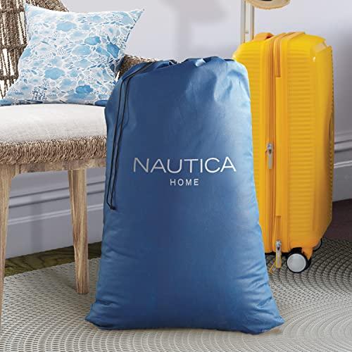 Nautica Nautica Home Plush Aire Air Mattress Inflatable Bed for Guests, Travel and Camping: Support Comfort System with Puncture Resistance Vinyl Topper, Queen