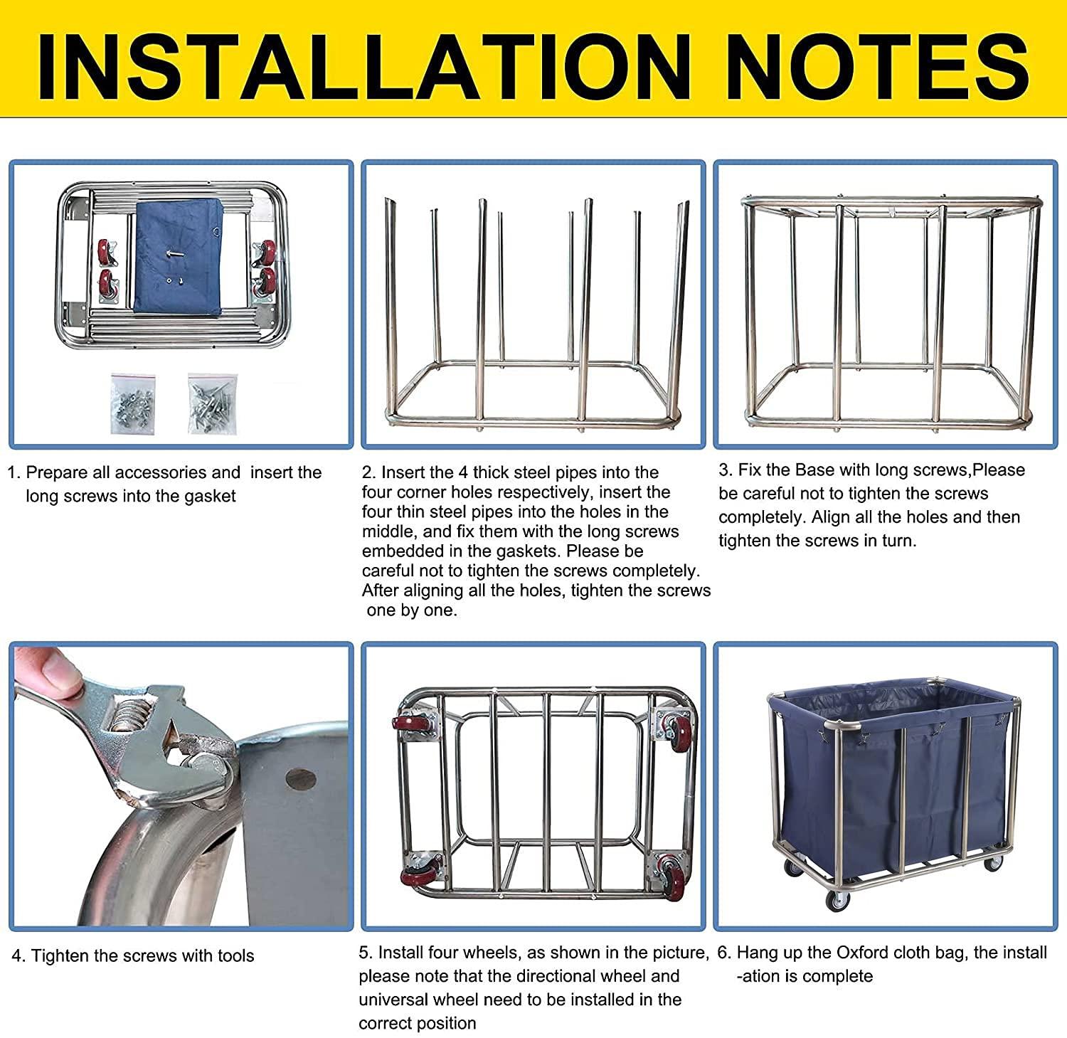 LUXUCURE Large Laundry Cart with Wheels,Heavy Duty Rolling Laundry Basket 400L Clothes Organize Truck for Home and Commercial Hotels Laundry Rooms
