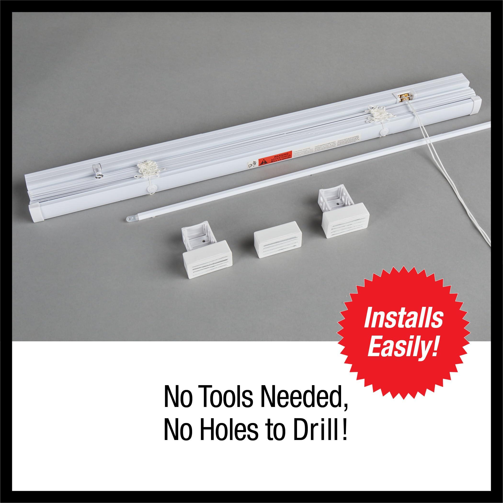 Collections Etc Collections Etc Easy Install Magnetic Blinds, 1" Mini Quick Snap on/Snap Off, for Steel Metal Door Windows, White, 25" X 40", White, 25" X 40"