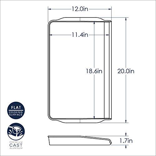 Nordic Ware Nordic Ware 2 Burner Backsplash Griddle, Nonstick