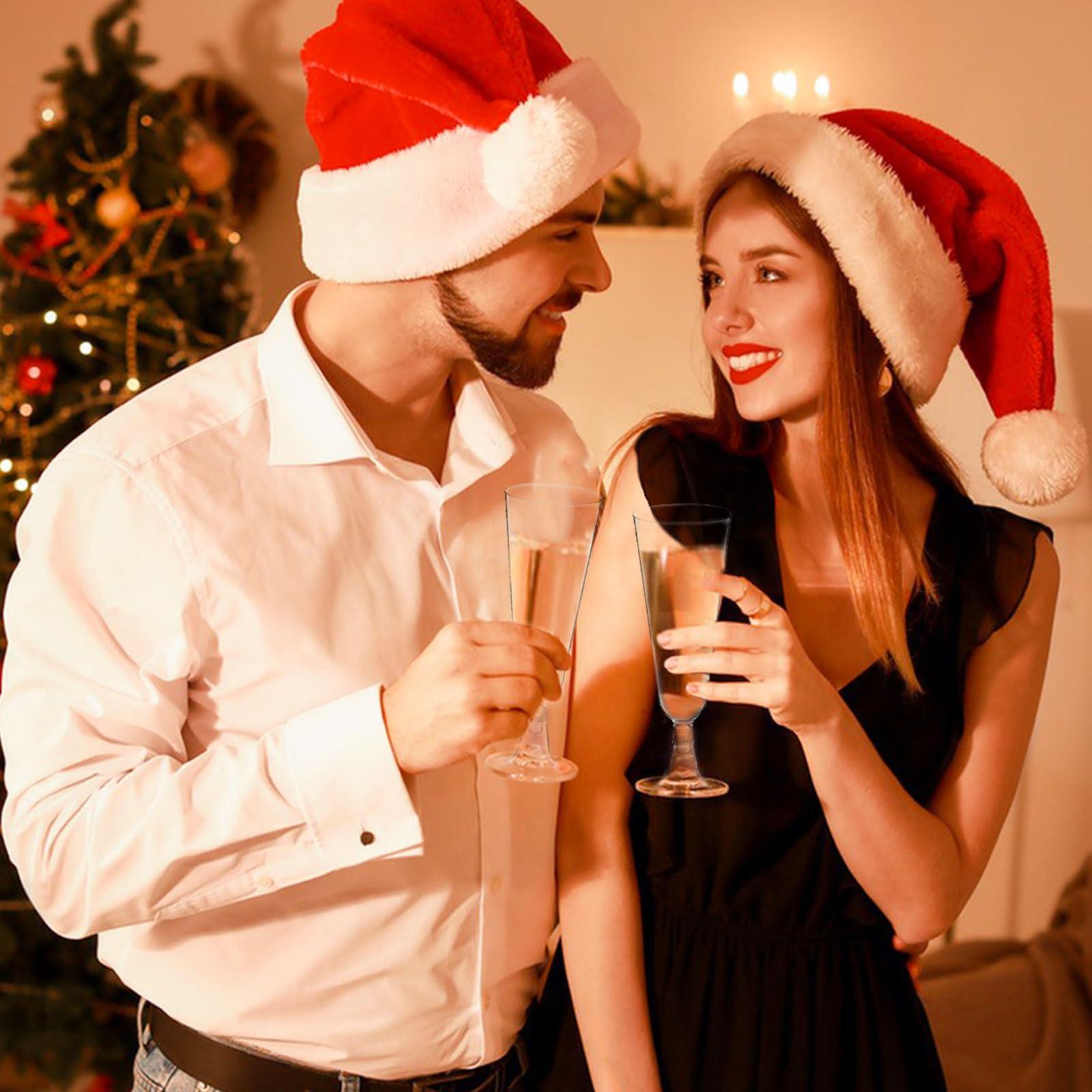 CALBODE CALBODE 50 Pack Plastic Champagne Glasses 5 OZ Clear Disposable Champagne Flutes Plastic Mimosa Cups Acrylic Wedding, Toasting Glasses for Party, Birthday, Cocktail Cups Bulk