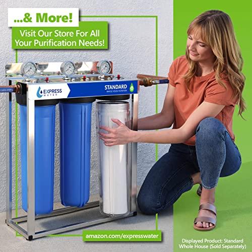 EXPRESS WATER Express Water Reverse Osmosis Deionization Water Filtration System 6 Stage RO Water Filter with Faucet and Tank Under Sink Water Filter with Deionization Water Filter 100 GPD