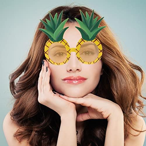 Amosfun Amosfun Hawaiian Novelty Party Sunglasses Beach Pineapple Eyeglasses Pineapple Glasses Summer Party Favors Funny Eyewears Glasses Dancing Party Supplies