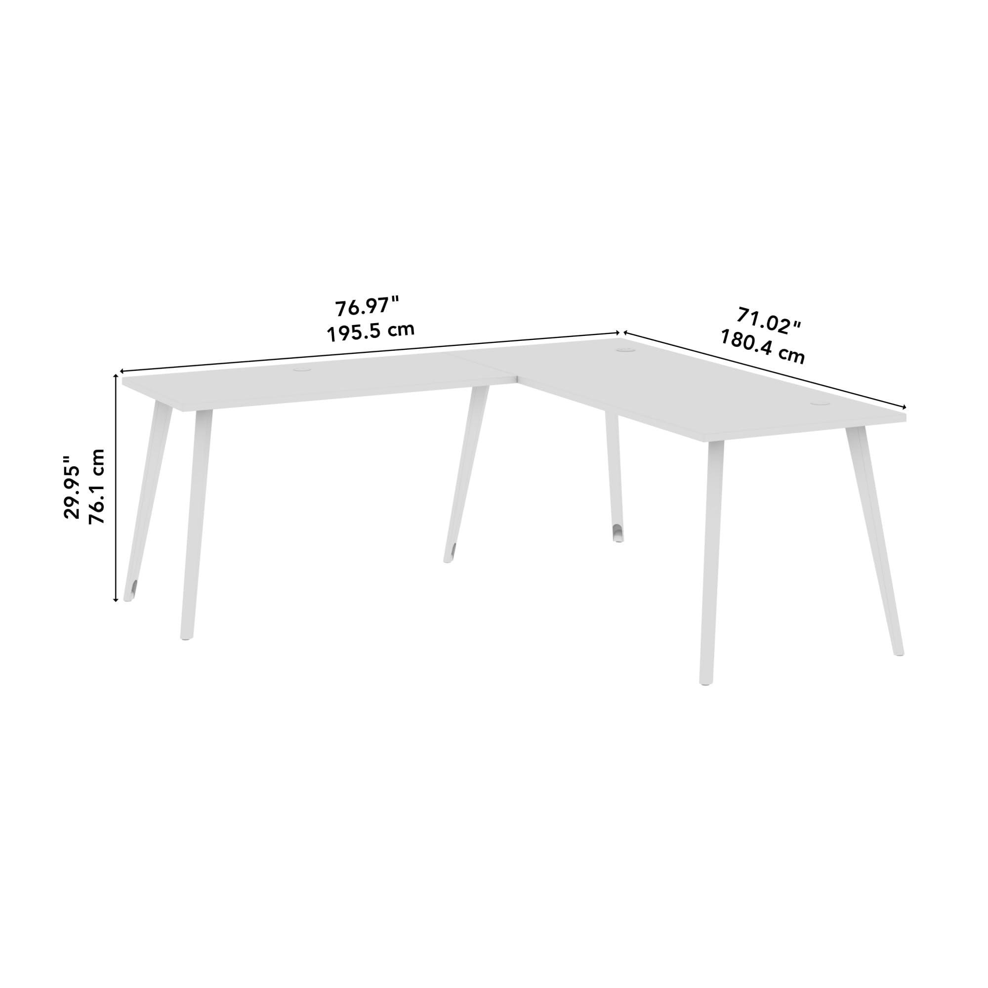 Bush Furniture Bush Business Furniture L Shaped Computer Desk, 72 Inch PC Corner Table for Home Office, Commercial-Grade with Splayed Metal Legs, Vista Collection, Modern, Dark Brown