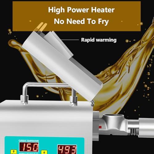 forplubossmmp Automatic Oil Press Machine with Cold Pressing and Hot Pressing Modes, Electric Oil Expeller Machine Stainless Steel Oil Press for More Than 20 Kinds Of Raw Materials, High Oil Yield