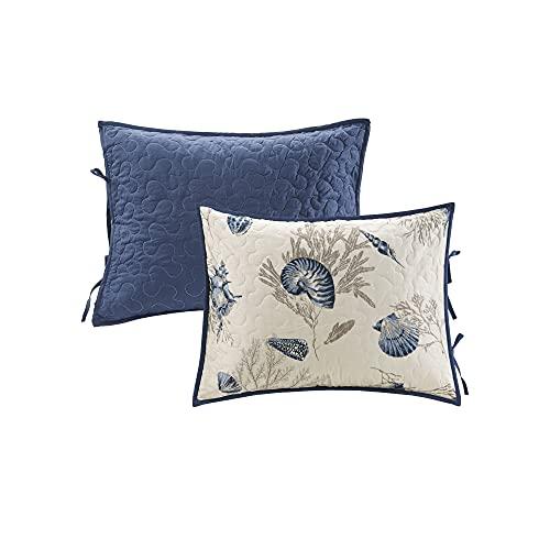 Madison Park Madison Park Daybed Cover Double Sided Quilting Casual Design All Season Bedding Set with Bedskirt, Matching Shams, Decorative Pillow, 75 in x 39 in, Seashell Blue