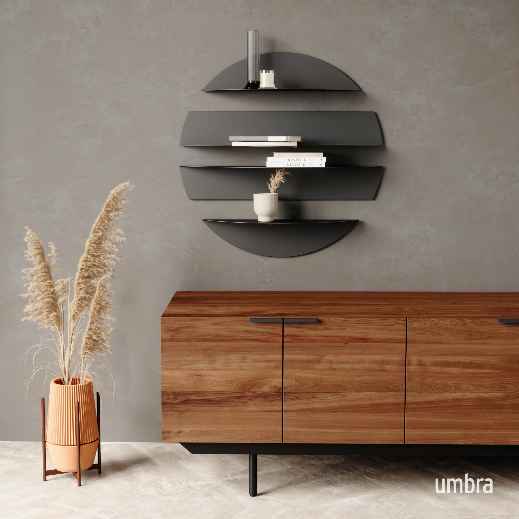 Umbra Umbra Solis Decorative Metal Floating Wall Shelf, Stone, Black