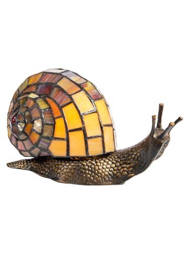Dale Tiffany Lamps Dale Tiffany TA15173 Snail Tiffany Accent Table Lamp, Antique Bronze