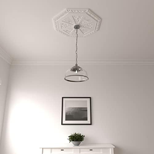 Ekena Millwork Ekena Millwork CM30SP Spring Octagonal Ceiling Medallion, 29 1/8"OD x 2 1/4"ID x 1 1/8"P, Factory Primed