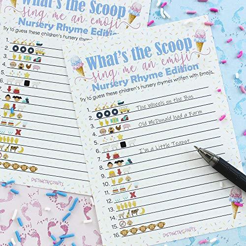 DISTINCTIVS DISTINCTIVS What\'s The Scoop Gender Reveal Party Emoji Game - 20 Count