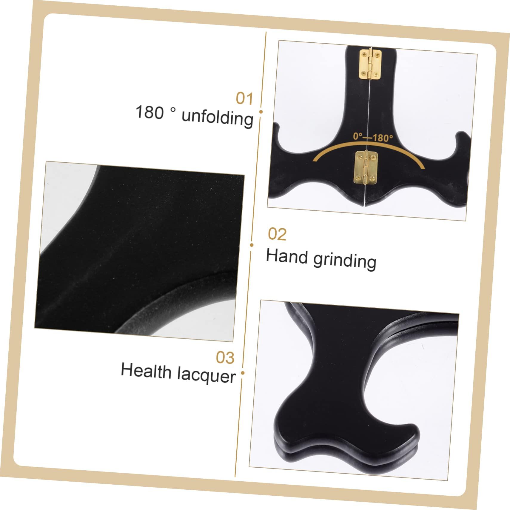 ULDIGI ULDIGI 5 Inches Wooden Plate Holder Display Stand Multi-Use Rack for Collector Books Plaques Awards 180Adjustable