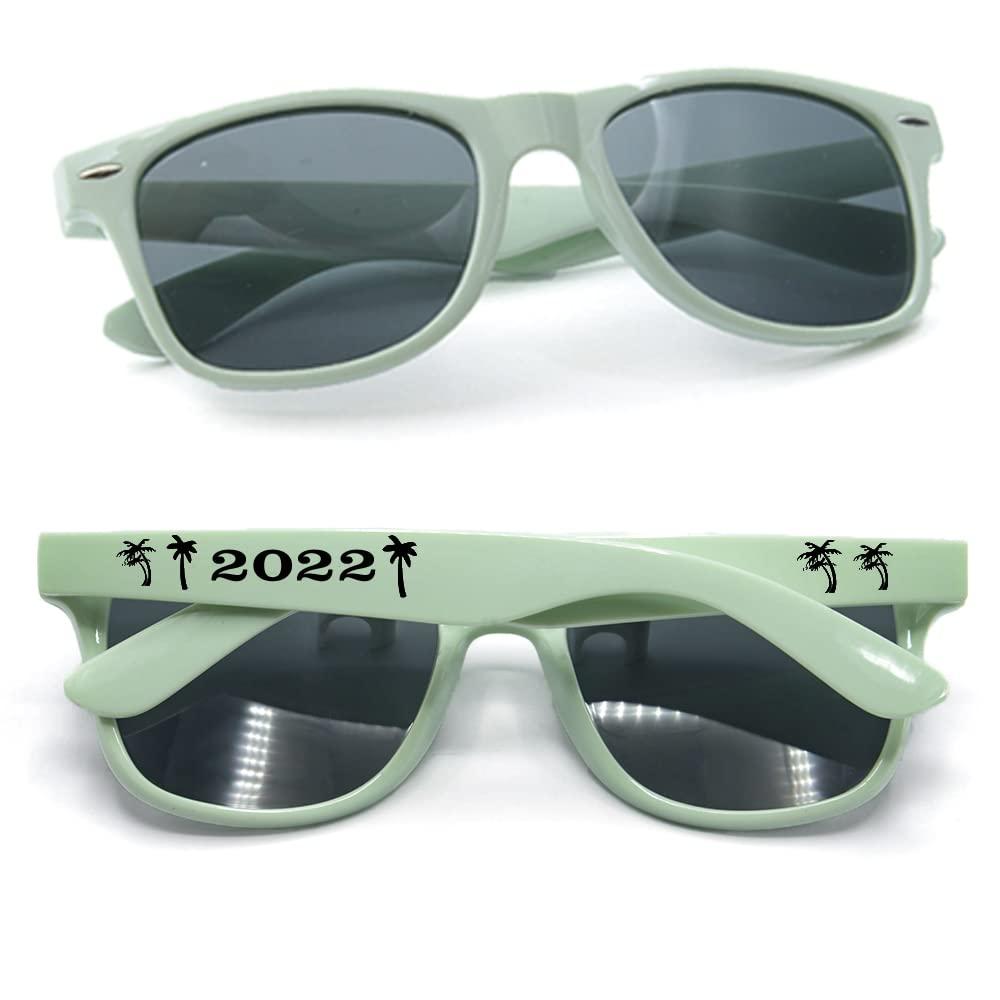GZLDGIFTS Personalized Party Sunglasses Bulk Wedding Favors Gifts For Guests Custom Birthday Bachelor School Graduation Bridal Groomman Bride Company Personalized Party Sunglasses Gifts(80PC Light Mint)