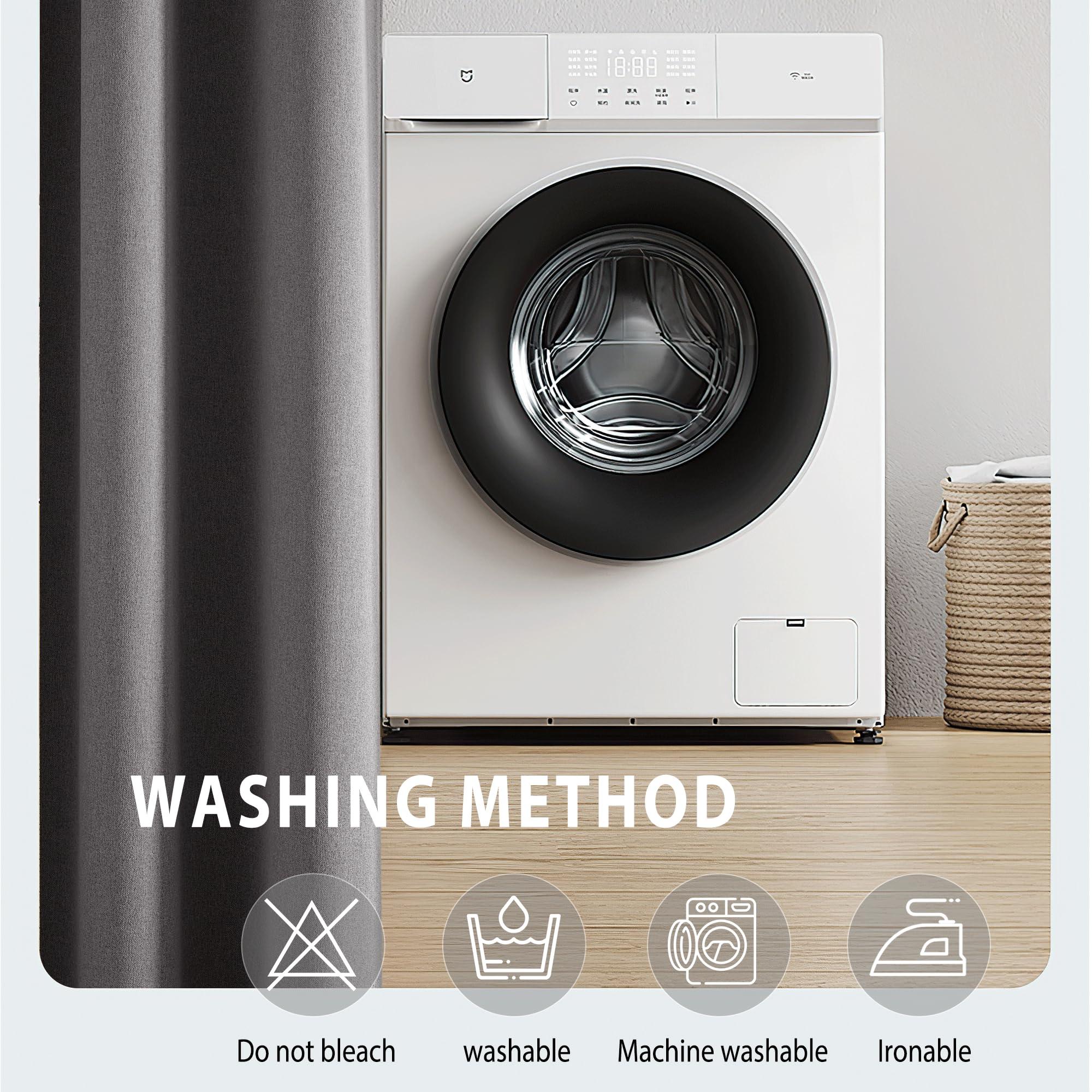 NICETOWN NICETOWN Grey Noise and Lights Block Out Curtains, 2 Panels, 42-inch W by 84-inch L, Thermal Insulated 100% Blackout 2-Layer Lined Drapes, Noise Cancellation Window Draperies for Dining Room