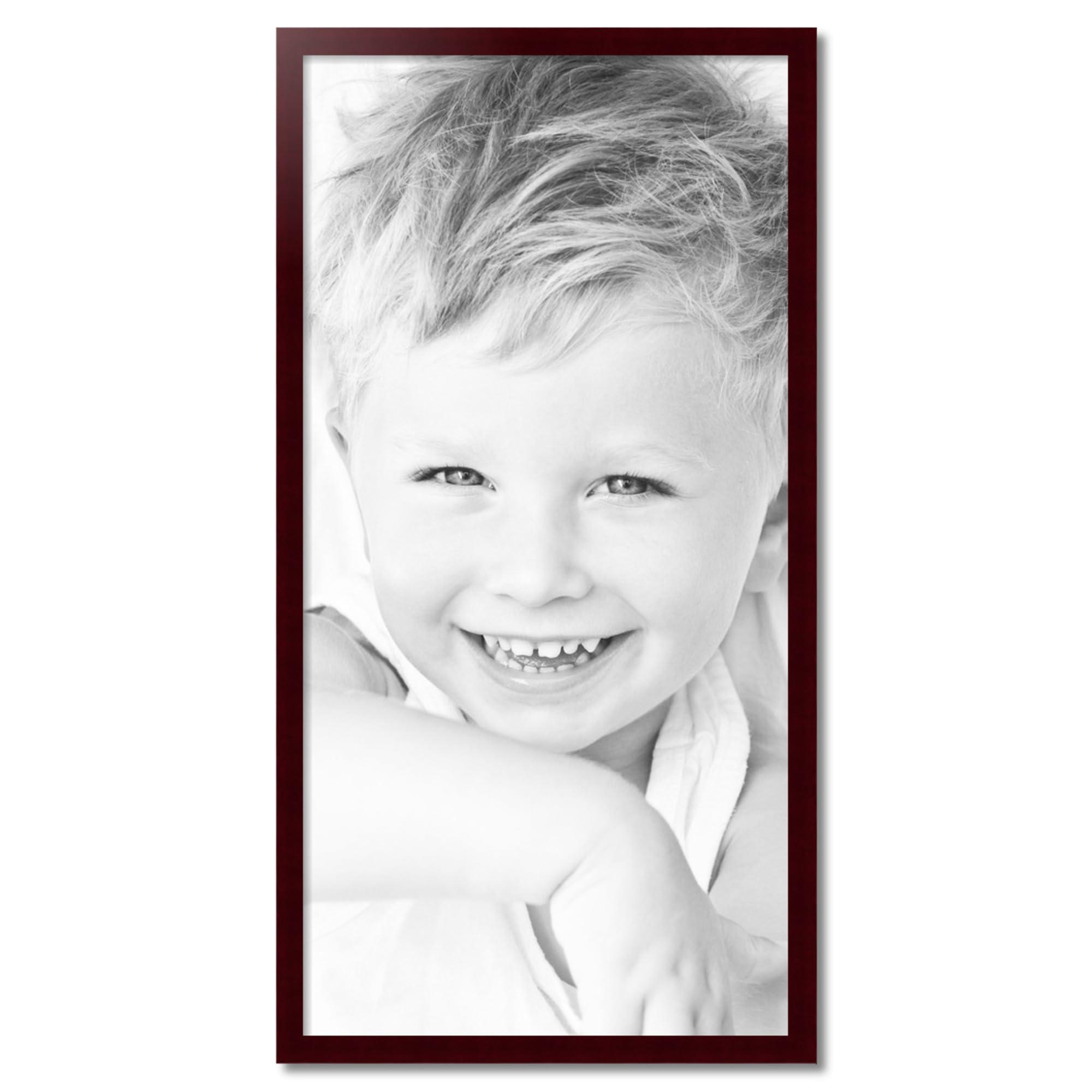 ArtToFrames ArtToFrames 24x48 Inch Red Picture Frame, This 1.38 Inch Custom Wood Poster Frame is Cherry, Great for Your Art or Photos - Comes with Economy Acrylic