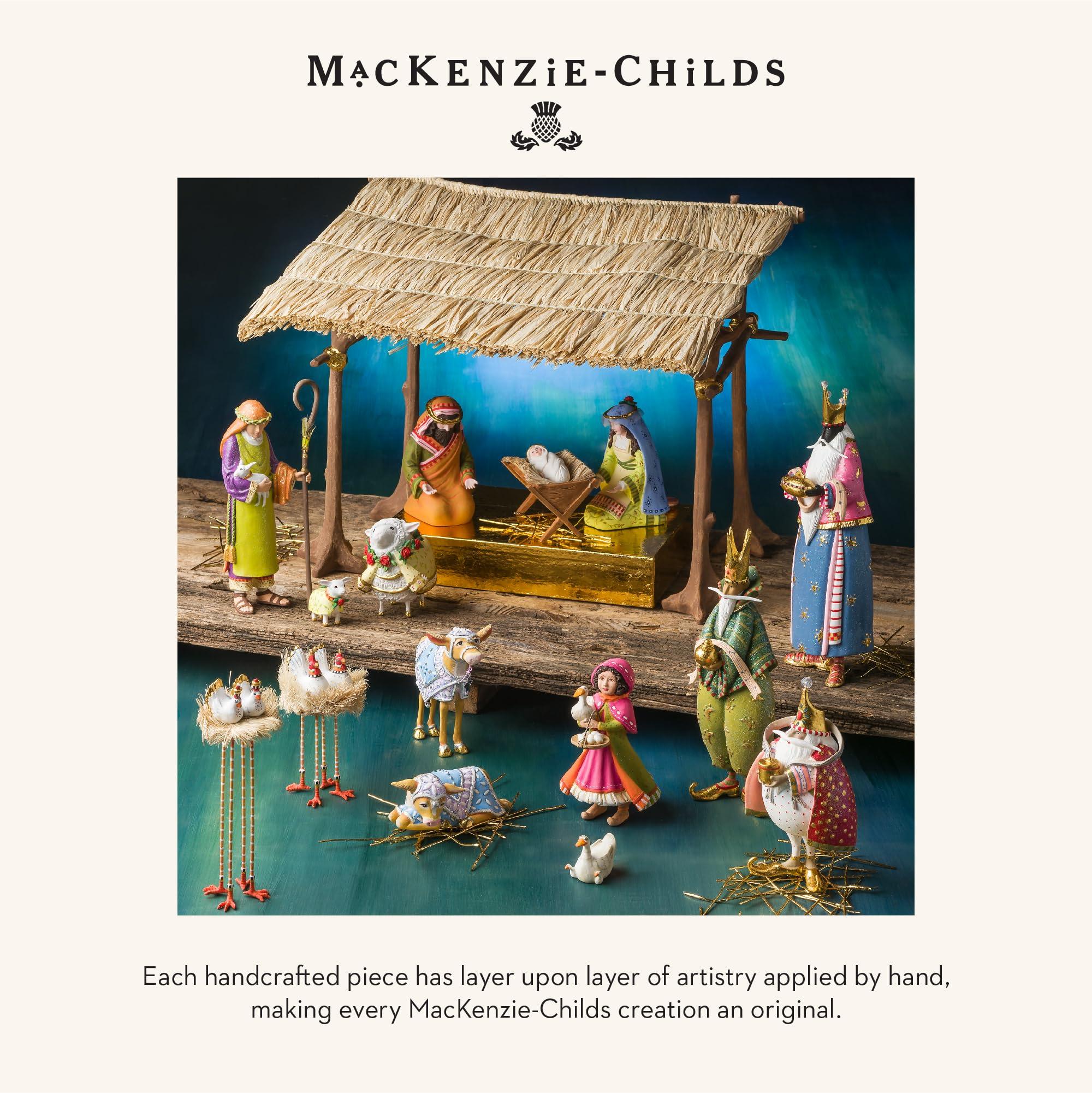 MACKENZIE-CHILDS MACKENZIE-CHILDS Patience Brewster Nativity Figurine, Christmas Nativity Home Decor, Shepherdess with Dog