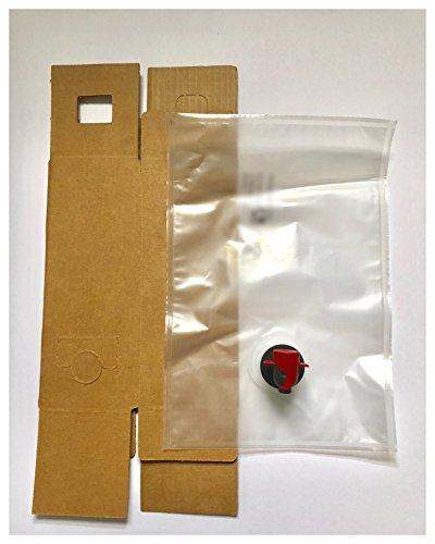 ASTRAPOUCH 1.5L Wine Bag-In-Box Kits [Eco-Friendly Wine Bottle Alternative] - Easily Bottle, Store & Dispense Your Wines - Perfect For Home Winemakers (Bag In Box Kits, 6 x 1.5L)