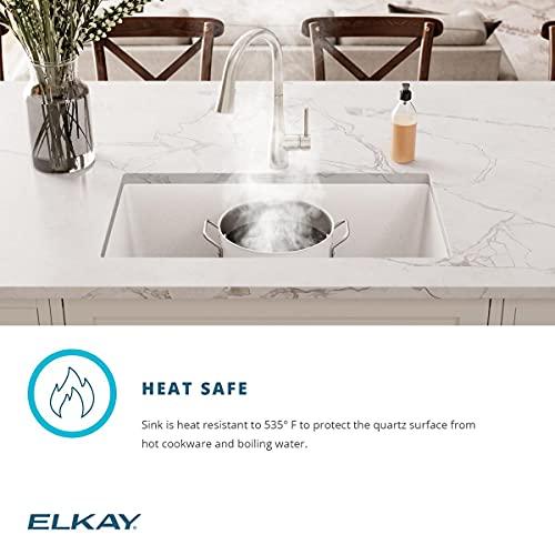 Elkay Elkay Quartz Classic ELGU2522WH0 Single Bowl Undermount Sink, White