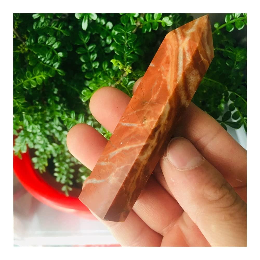 FPSDAFKDM FPSDAFKDM Room Decoration Gift for Family 8-9cm Natural Comb red Stone Crystal Crystal Rod Point 1pc Lucky Stone