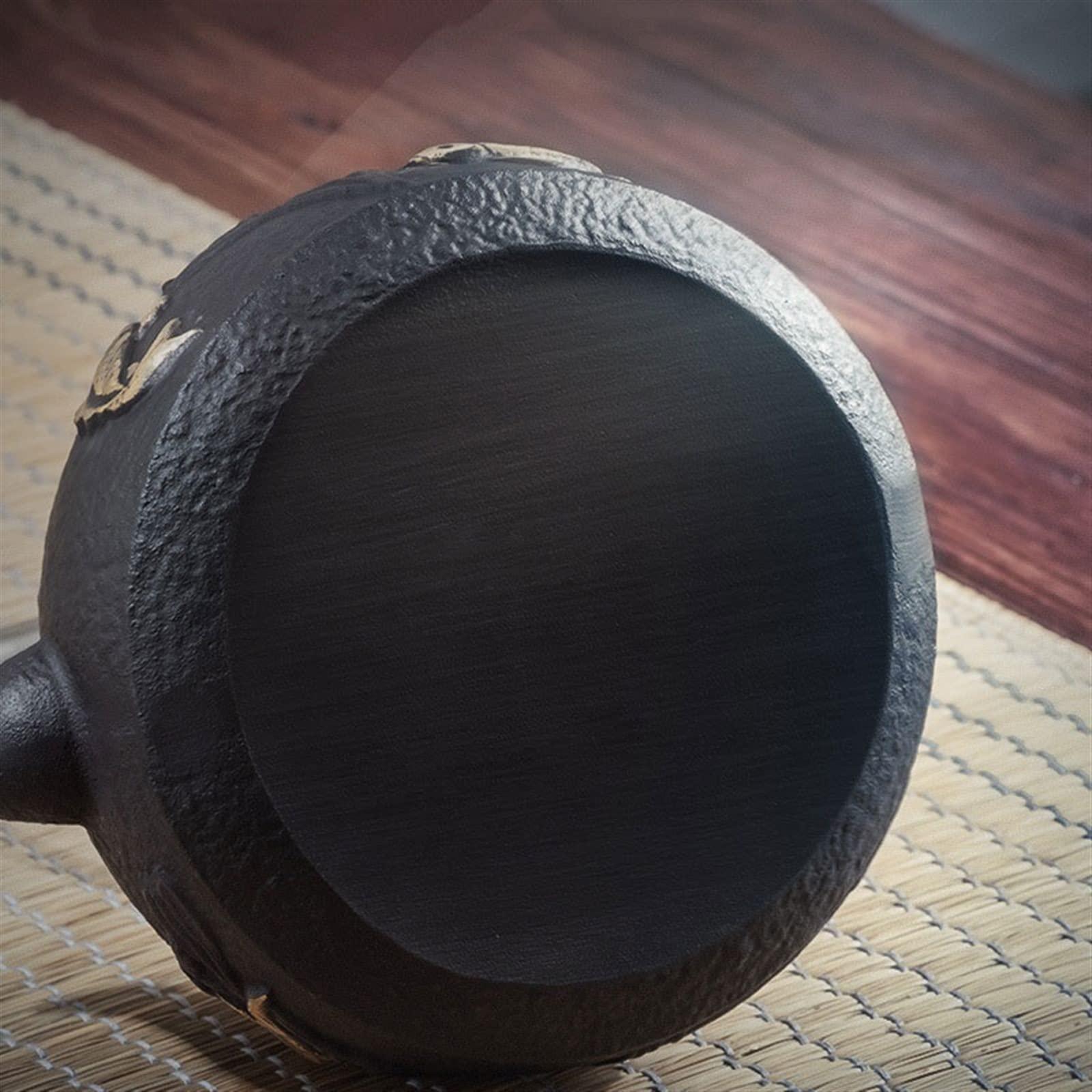 HOMEFC Whistling Kettle Tea Kettle 1L Cast Iron Tea Set Teapot Tea Kettle Household Large Capacity Tea Maker Reheatable Teapot with Handle Teakettle Teapot