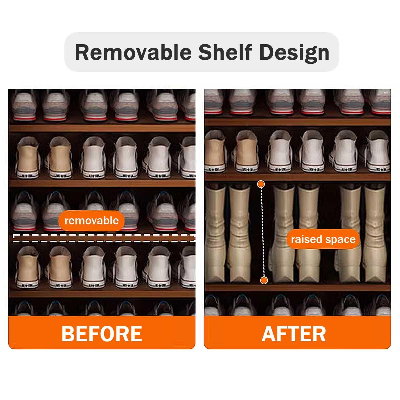 KaBuea KaBuea Shoe Cabinet for Hallway Narrow Dustproof Multi-Layer Shelves Shoes Storage Racks Space-Saving Storage Cupboard with Doors