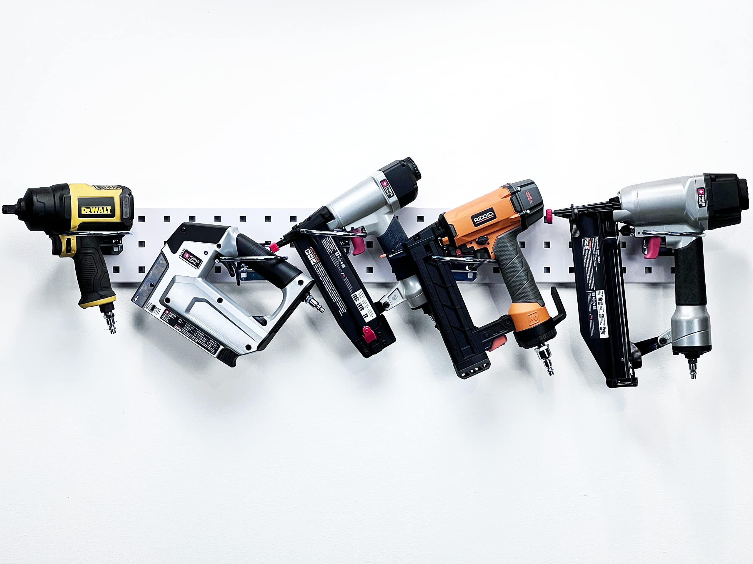 Triton Products Triton Products Steel Pegboard Strip - 36\" x 4.5\" Rectangle Locboard Wall Strip Panel for Garage and Home Storage and Organization (White)