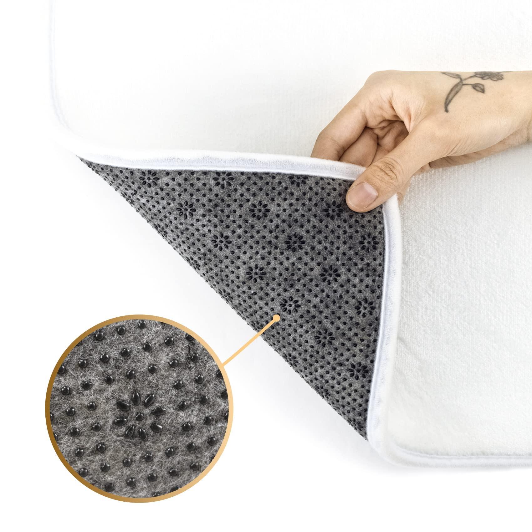 lingchang Green Moss Bath mat, Memory Foam Anti-Slip Bathroom Rug for Farmhouse Decor, Cute Bathroom Accessories 18\"x30\"