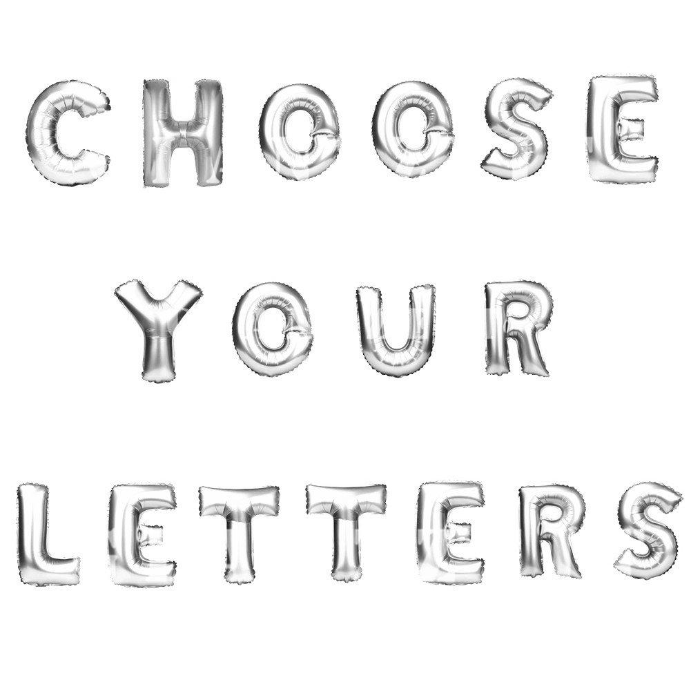 Glanzzeit Glanzzeit 32 Inch Silver Foil Balloons Letters A to Z Numbers 0 to 9 Wedding Holiday Birthday Party Decoration (Letter Z)