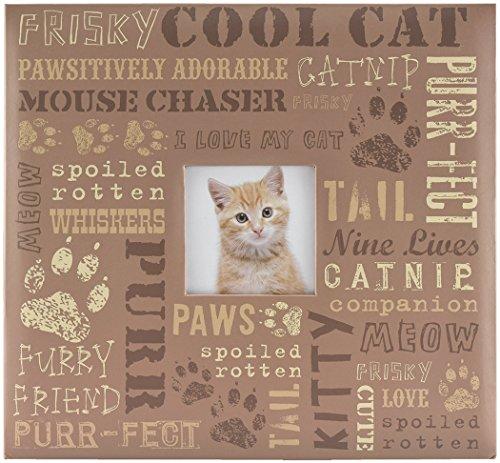 MCS MCS Expandable 10-Page Pet Scrapbook Album with Photo Opening Cover and 12 x 12 Inch Pages, 13.5 x 12.5 Inch, Cat