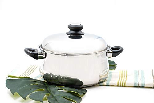 Tuxton Home Tuxton Home Nevada 5 Quart Dutch Oven; Stainless Steel, PFTE & PFOA Free, Freezer to Oven Safe, Induction Compatible