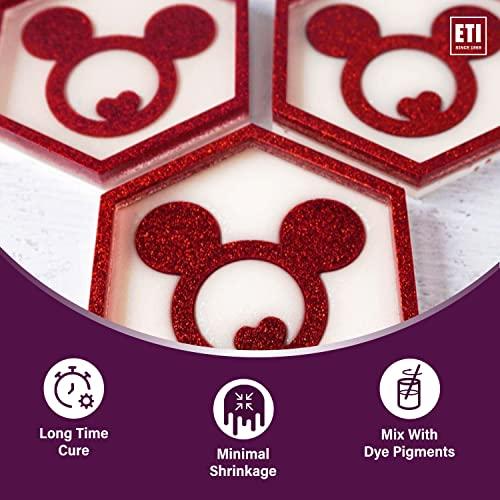 ETI Environmental Technology EasyCast Crystal Clear Casting Epoxy Mix (2-Part Kit) For Coating of Small Arts & Crafts, Wood, Jewelry Making | Low Odor & Solvent Free | 8 oz Resin + 8oz Hardener (16 ounce)