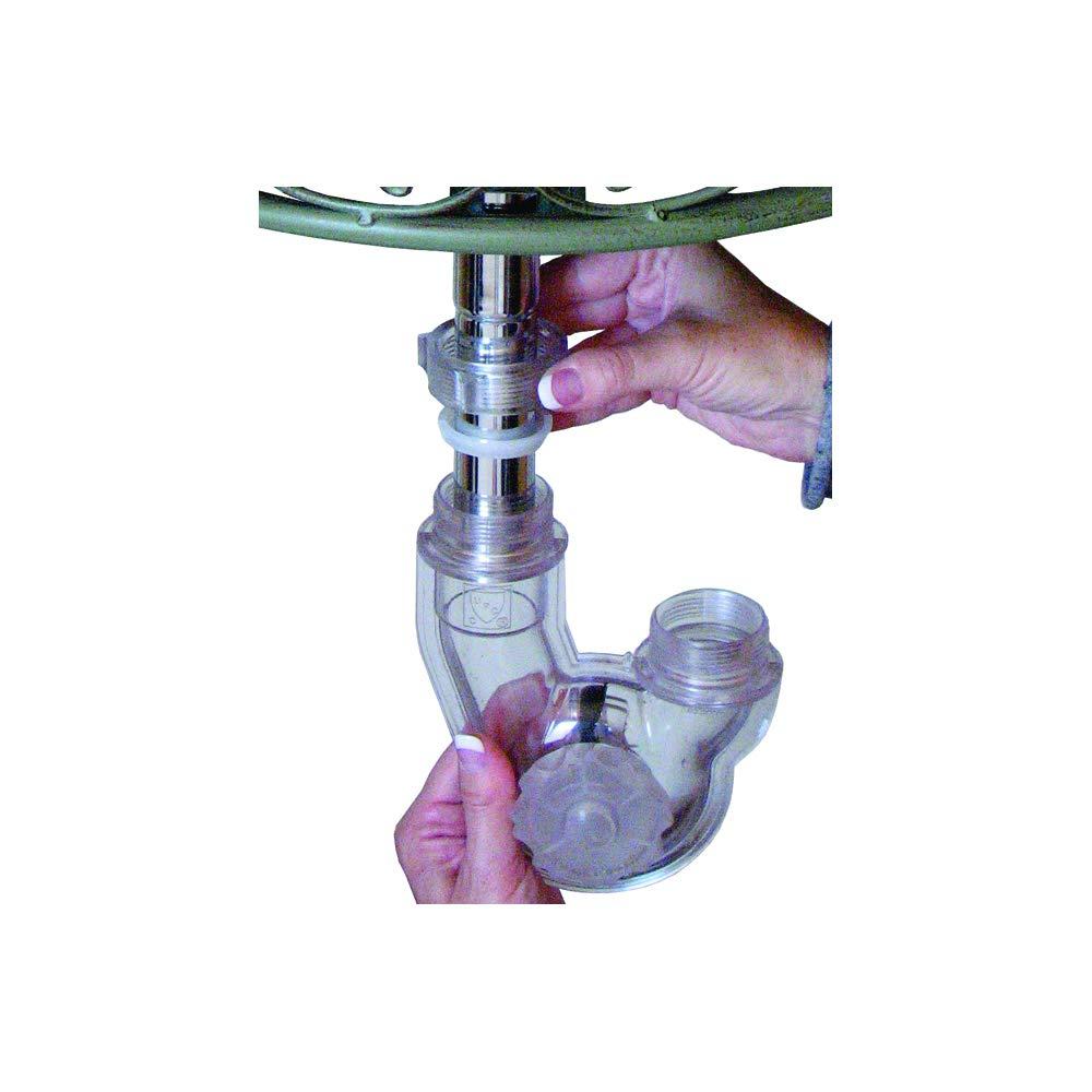 PermaFLOW Permaflow Never Clog Transparent Abs 1-1/2\" P-Trap (Includes 1-1/2\" To 1-1/4\" Reducing Gaskets) - For Kitchen & Bath/Lavatory